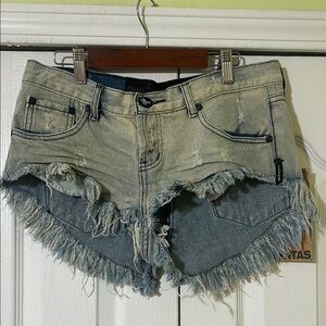 One Teaspoon Distressed Denim Women Shorts
